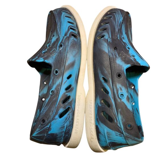 SPERRY Authentic Original Float Boat Shoe Women's 9 Blue Marbled Unisex Mens 7 - Picture 7 of 12